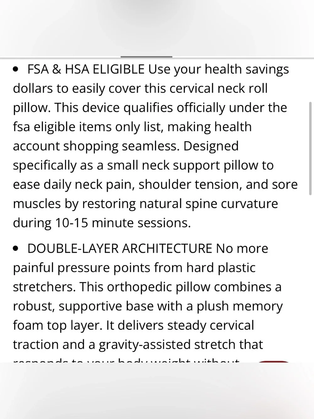 Small Neck Roll Pillow - GRAY